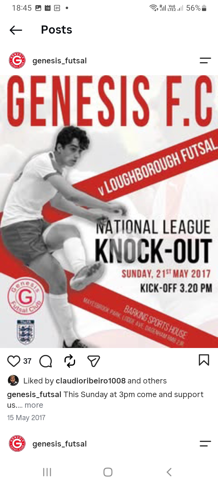 National League Knock-Out — Genesis F.C. v Loughborough Futsal